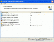 Internet Password Recovery Wizard screenshot